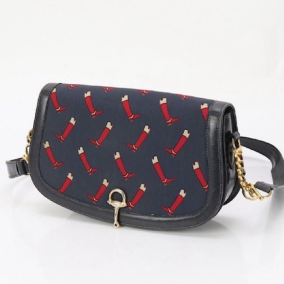 Authentic Vintage Gucci Rare Riding Boots Motif Horsebit Crossbody Bag - Picture 2 of 13